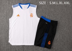 Camiseta Real Madrid Sin Mangas Conjunto Completo 2022 Blanco Negro