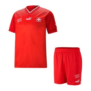 Camiseta Suiza 1ª Equipación Niño 2022 Rojo