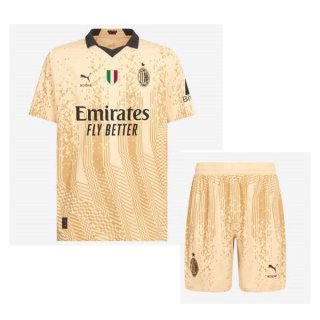 Camiseta AC Milan 4ª Equipación Niño 2022-2023 Amarillo