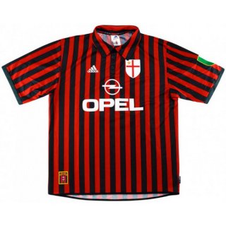 1ª Equipación Replica Camiseta AC Milan Retro 1999 2000 Rojo