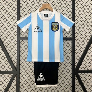 Camiseta Argentina 1ª Equipación Retro Niño 1986