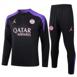 Sudadera De Training PSG 2024-2025 Negro Purpura 3