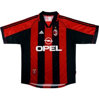 1ª Equipación Replica Camiseta AC Milan Retro 1998 2000 Rojo