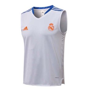 Camiseta Real Madrid Sin Mangas Conjunto Completo 2022 Blanco Negro