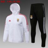 Rompevientos Benfica Conjunto Completo 2022 Blanco Negro