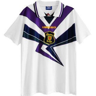 2ª Equipación Replica Camiseta Escocia Retro 1994 1996 Blanco