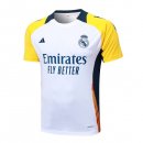 Camiseta Entrenamiento Real Madrid 2024-2025 Blanco Amarillo