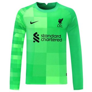 Replica Camiseta Liverpool Portero ML 2021-2022 Verde