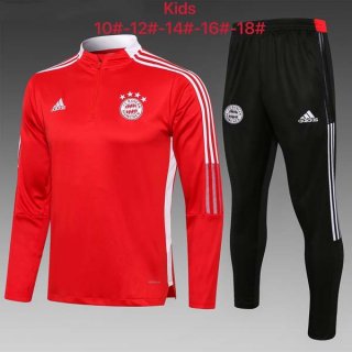 Niños Chandal Bayern 2022 Rojo Negro