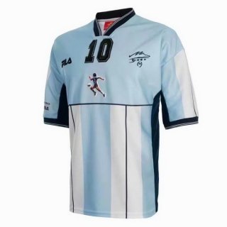 1ª Equipación Camiseta Argentina NO.10 Maradona Retro 2001 Azul