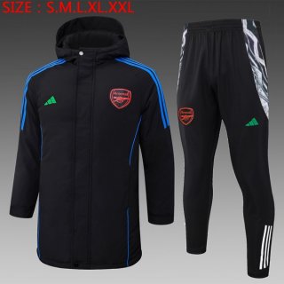 Abrigo Arsenal Conjunto Completo 2024-2025 Negro