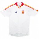 2ª Equipación Replica Camiseta España Retro 2004 2006 Blanco