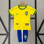 Camiseta Brasil 1ª Equipación Retro Niño 1998