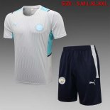 Camiseta Entrenamiento Manchester City Conjunto Completo 2022 Gris