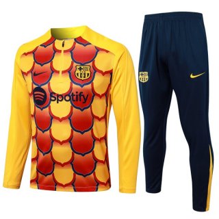 Sudadera De Training Barcelona 2024-2025 Amarillo Rojo 3