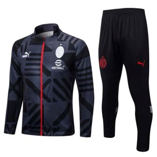 Chandal AC Milan 2023-2024 Gris Rojo