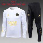 Ninos Chandal PSG 2023-2024 Blanco Negro Ninos Chandal PSG 2023-2024 Blanco Negro