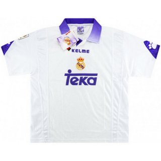 1ª Equipación Replica Camiseta Real Madrid Retro 1997 1998 Blanco