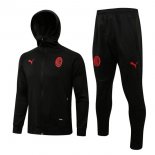 Chandal Con Capucha AC Milan 2022-2023 Negro