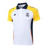 Polo Real Madrid 2024-2025 Blanco Amarillo 2