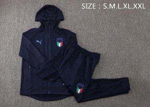 Chandal Con Capucha Italia 2022 Azul