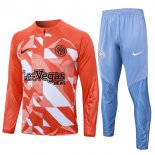 Sudadera De Training Inter Milan 2024-2025 Naranja Blanco 3