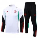 Sudadera De Training Manchester United 2024 Blanco Rojo