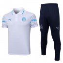 Polo Marsella Conjunto Completo 2023-2024 Blanco Negro