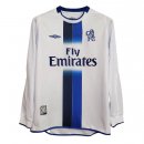 2ª Equipación Replica Camiseta Chelsea ML Retro 2003 2005 Blanco