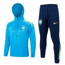 Sudadera Con Capucha Brasil 2024-2025 Azul 3