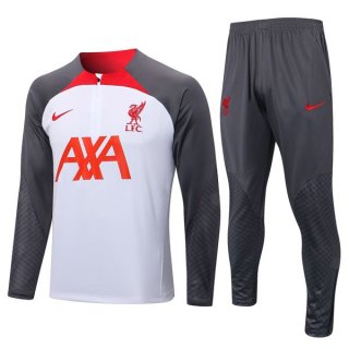 Sudadera De Training Liverpool 2022-2023 Blanco Gris