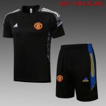 Camiseta Entrenamiento Manchester United Conjunto Completo 2022 Negro 1