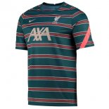 Replica Camiseta Liverpool Pre Match 2022 Verde Azul