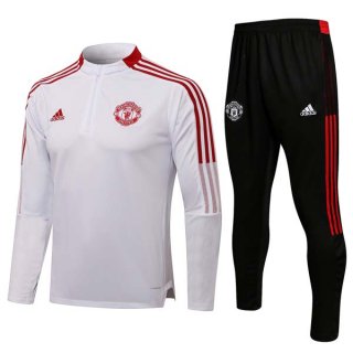 Sudadera De Training Manchester United 2022 Blanco Negro