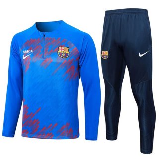 Sudadera De Training Barcelona 2024-2025 Azul Rojo