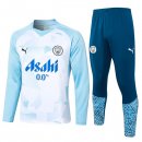 Sudadera De Training Manchester City 2024-2025 Blanco Azul