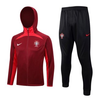 Chandal Con Capucha Portugal 2023-2024 Rojo