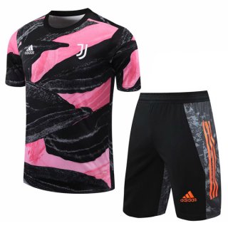 Camiseta Entrenamiento Juventus Conjunto Completo 2021-2022 Rosa Negro