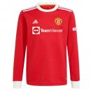 1ª Equipación Replica Camiseta Manchester United ML 2021-2022 Rojo