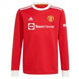 1ª Equipación Replica Camiseta Manchester United ML 2021-2022 Rojo