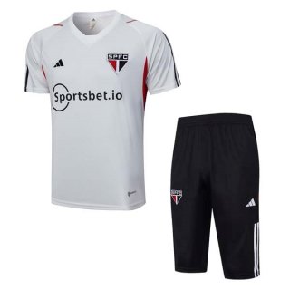 Camiseta Entrenamiento Sao Paulo Conjunto Completo 2023-2024 Blanco