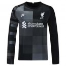 Replica Camiseta Liverpool Portero ML 2021-2022 Negro