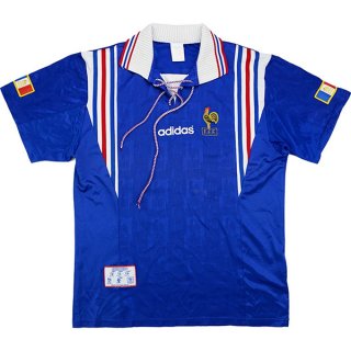 1ª Equipación Replica Camiseta Francia Retro 1996 Azul