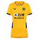 1ª Equipación Camiseta Wolves Mujer 2021-2022 Amarillo