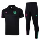 Polo Bayern Munich Conjunto Completo 2024 Negro