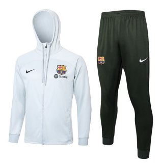 Chandal Con Capucha Barcelona 2024-2025 Blanco