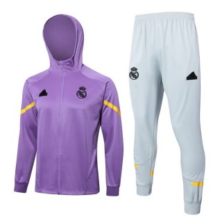 Chandal Con Capucha Real Madrid 2024-2025 Purpura 3