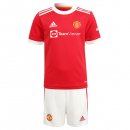 1ª Equipación Camiseta Manchester United Niño 2021-2022 Rojo