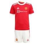 1ª Equipación Camiseta Manchester United Niño 2021-2022 Rojo