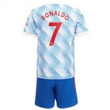 2ª Equipación Camiseta Manchester United NO.7 Ronaldo Niño 2021-2022